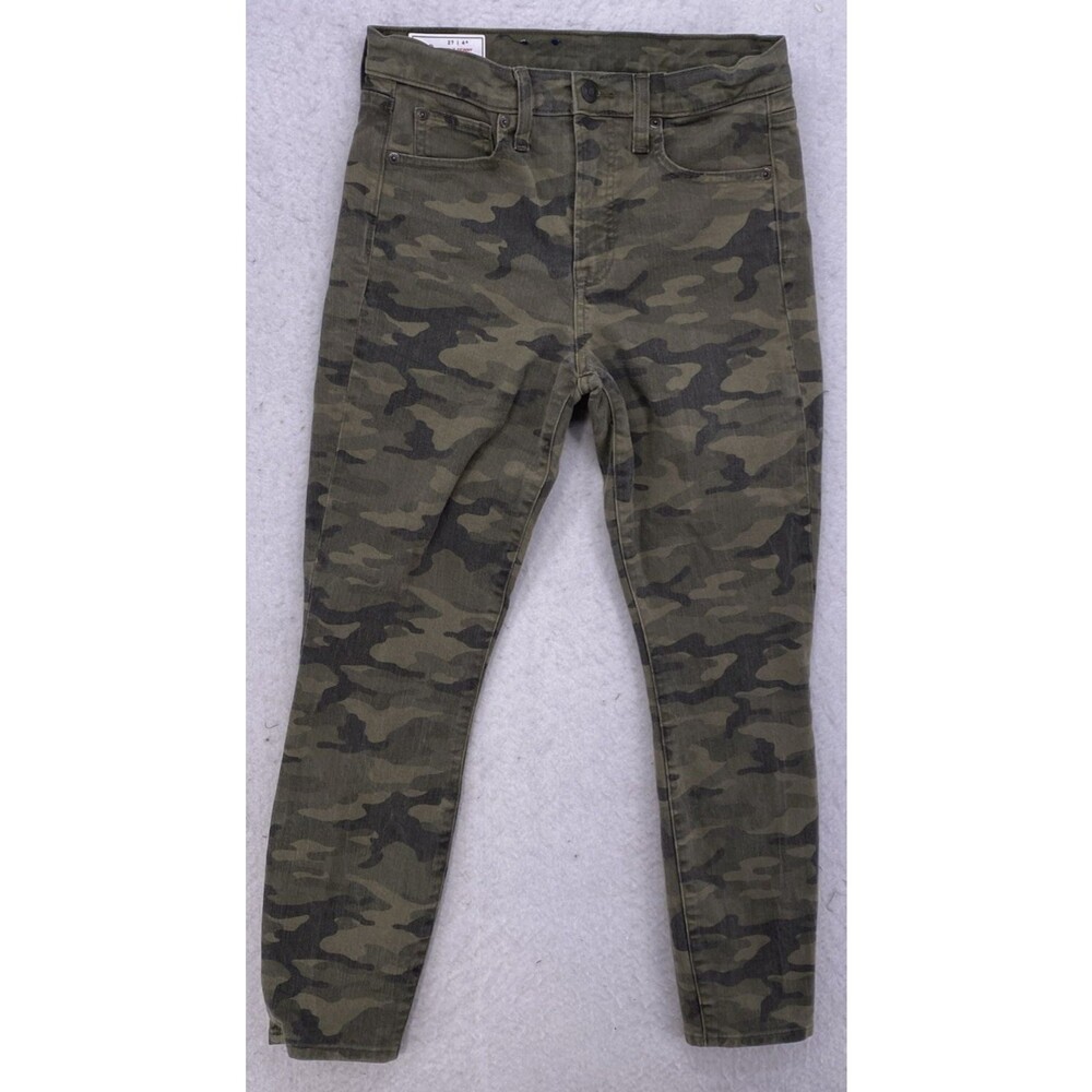 GAP True Skinny High Rise Camo Jeans Size 27/4R Green Camouflage Denim Pants